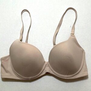 LEONISA Bra 32B Underwire T-shirt Lightweight Beige #71261